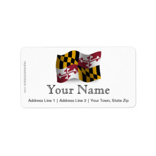 Étiquette Drapeau de ondulation du Maryland