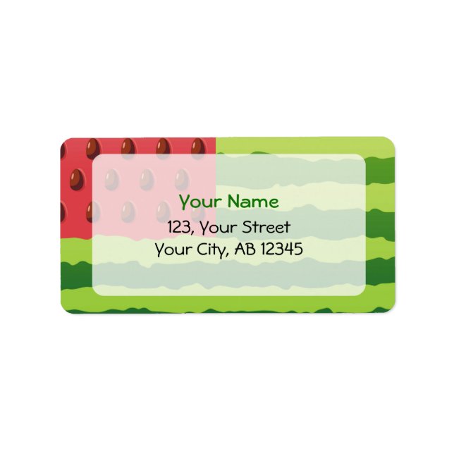 Étiquette Drapeau de pastèque (Devant)