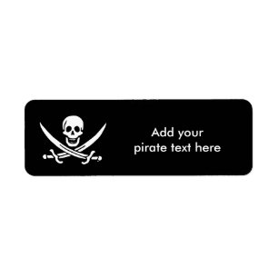 Étiquette Drapeau de pirate de jolly roger