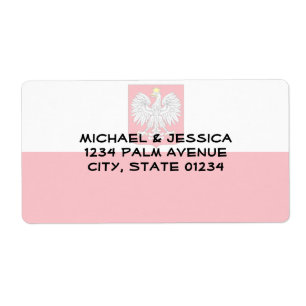 Étiquette Drapeau de Pologne