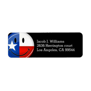 Étiquette Drapeau de sourire du Texas