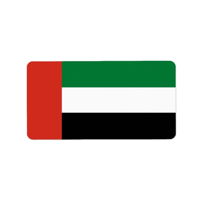 Étiquette Drapeau des Émirats arabes unis (Devant)