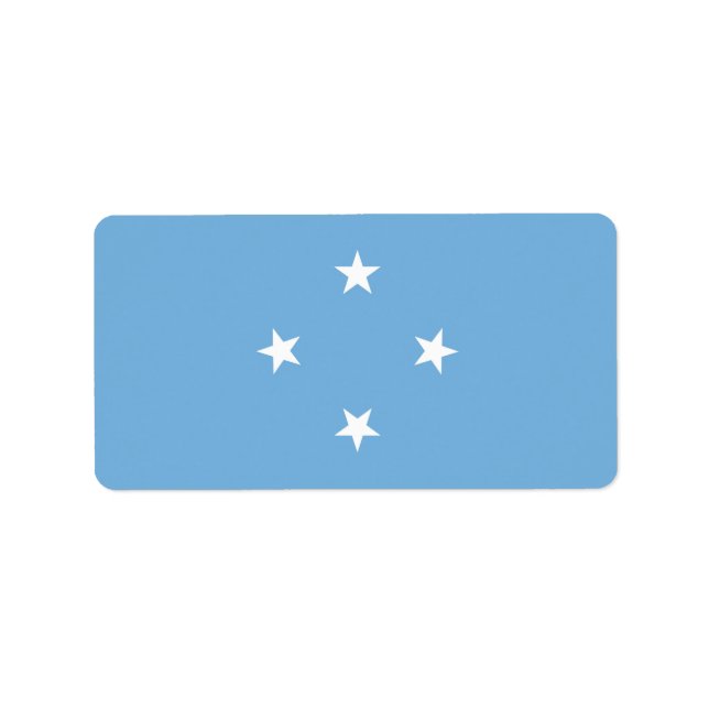 Étiquette Drapeau des États fédérés de Micronésie (Devant)