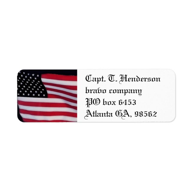 Étiquette Drapeau des États-Unis (Devant)