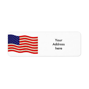 Étiquette Drapeau des États-Unis d'Amérique - grungy