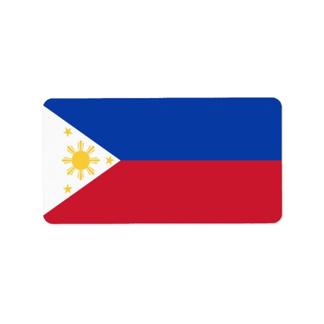 Étiquette drapeau des Philippines (Devant)