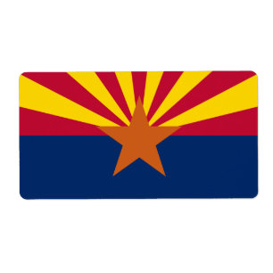 Étiquette Drapeau d'État de l'Arizona