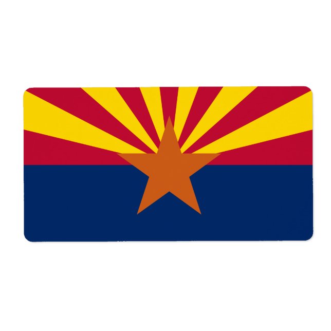 Étiquette Drapeau d'État de l'Arizona (Devant)