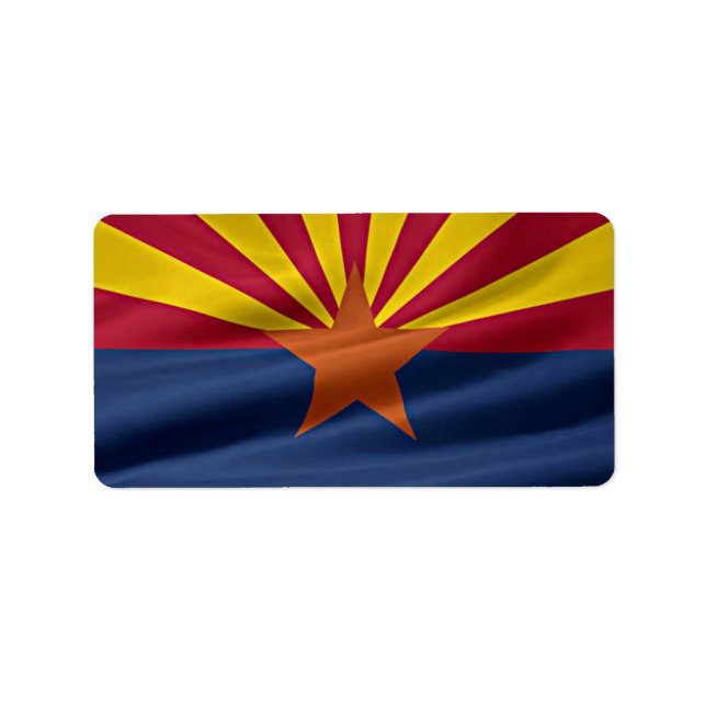 Étiquette Drapeau d'État de l'Arizona (Devant)