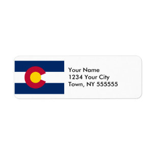 Étiquette Drapeau d'état du Colorado