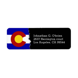 Étiquette Drapeau d'état du Colorado personnalisé
