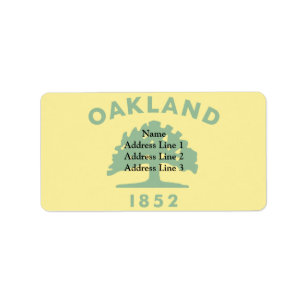 Étiquette Drapeau d'Oakland, Californie, États-Unis