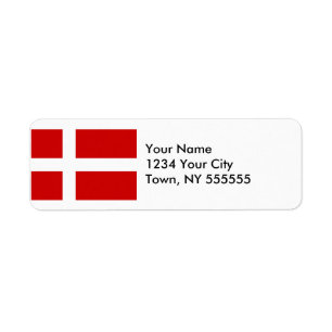 Étiquette Drapeau du Danemark