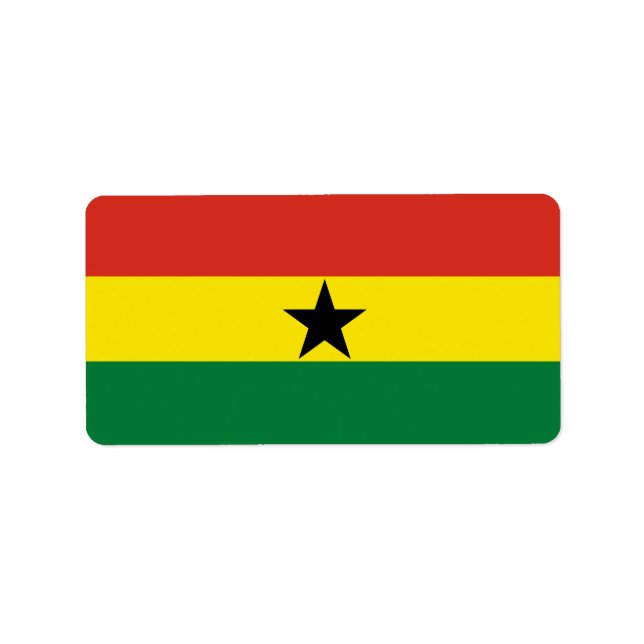 Étiquette Drapeau du Ghana (Devant)