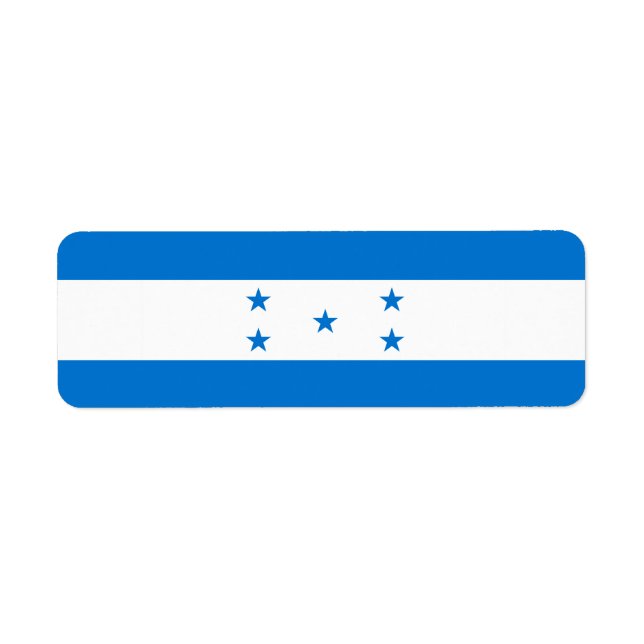 Étiquette Drapeau du Honduras (Devant)