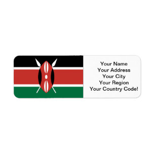 Étiquette Drapeau du Kenya
