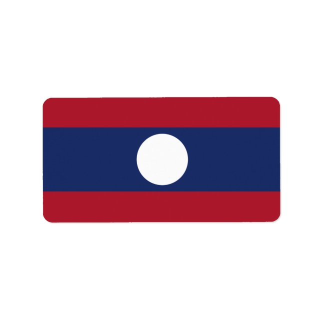 Étiquette Drapeau du Laos (Devant)