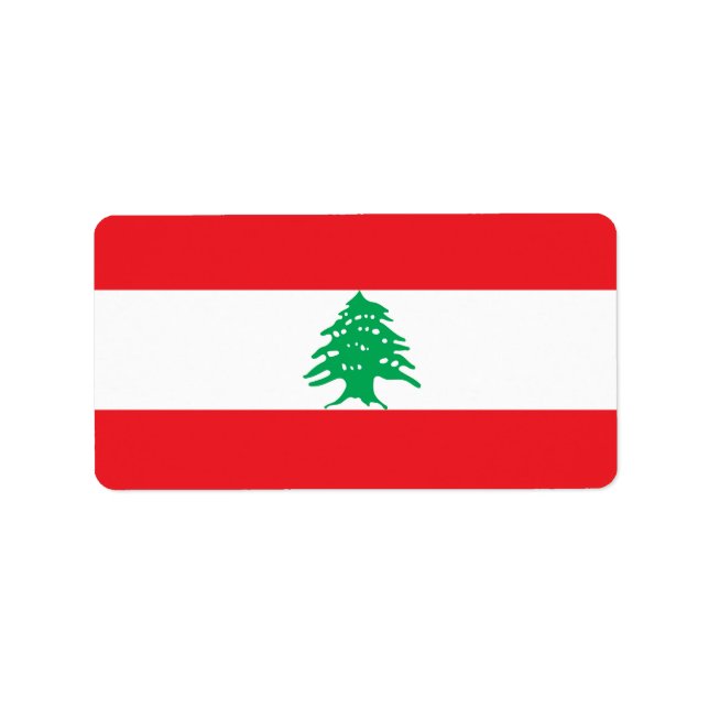 Étiquette drapeau du Liban (Devant)