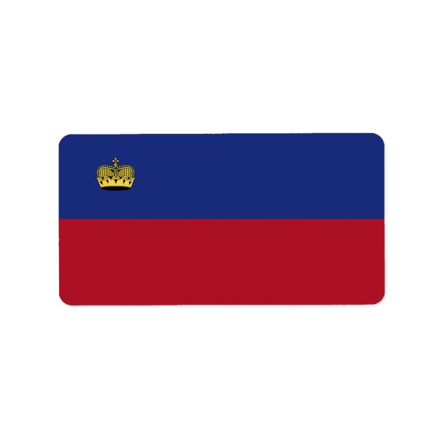 Étiquette Drapeau du Liechtenstein (Devant)