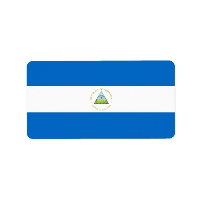 Étiquette Drapeau du Nicaragua (Devant)