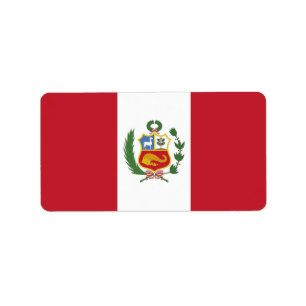 Étiquette Drapeau du Pérou