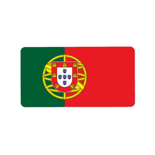 Étiquette Drapeau du Portugal (Devant)
