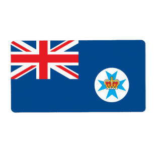 Étiquette drapeau du Queensland