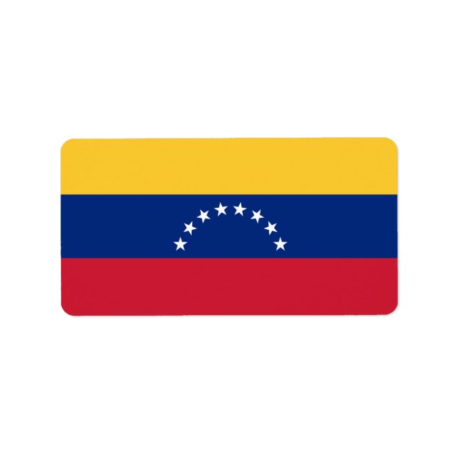 Étiquette Drapeau du Venezuela (Devant)