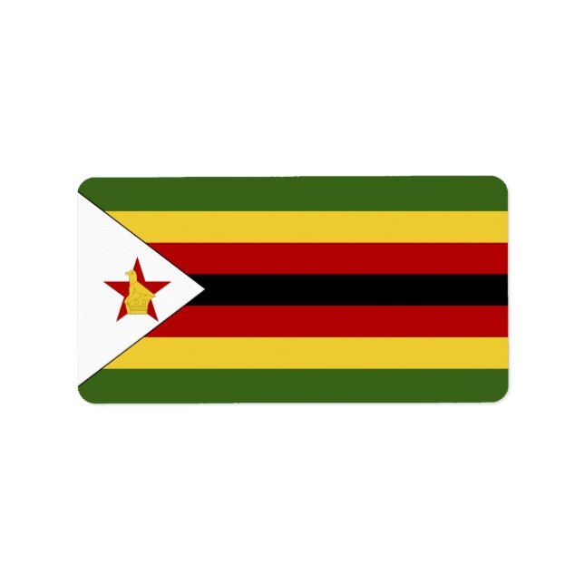 Étiquette drapeau du Zimbabwe (Devant)