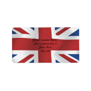 Étiquette Drapeau en soie d'Union Jack les Anglais de style
