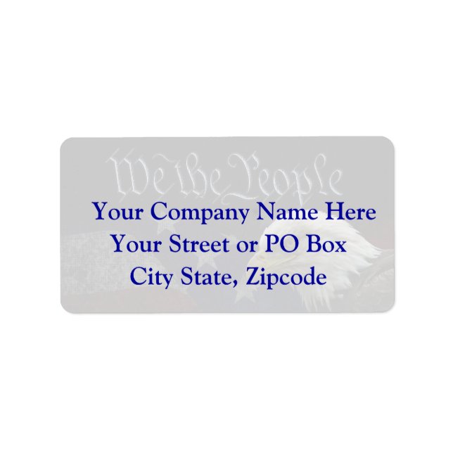 Étiquette Drapeau et aigle des États-Unis (Devant)