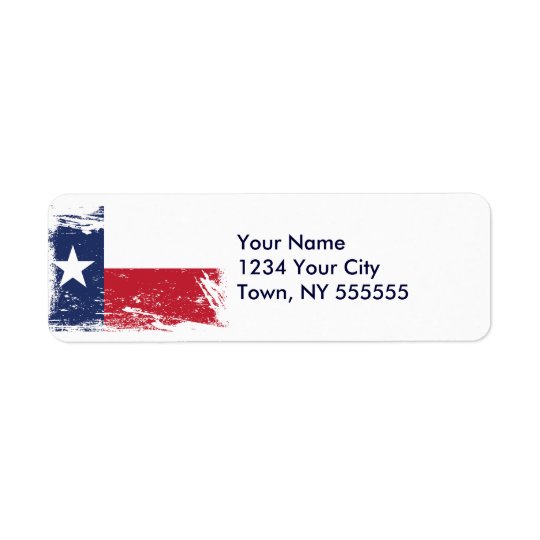 Étiquette Drapeau grunge du Texas