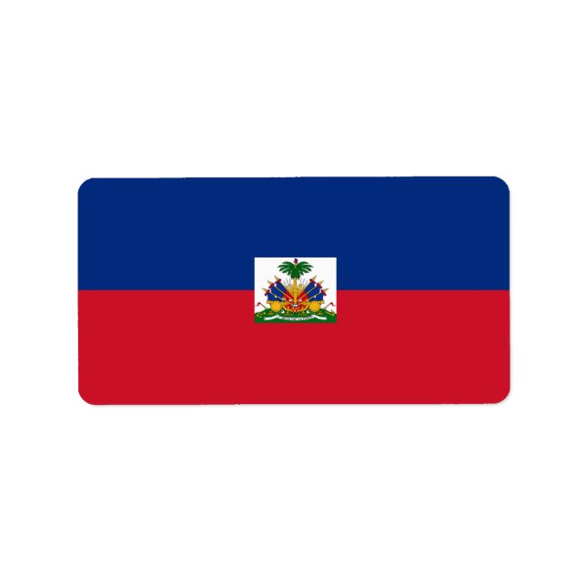Étiquette Drapeau Haïti (Devant)