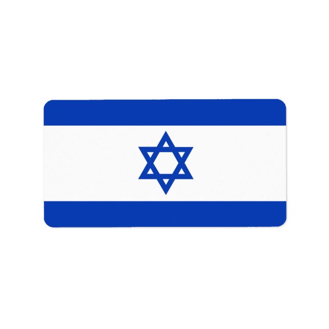 Étiquette Drapeau Israël (Devant)