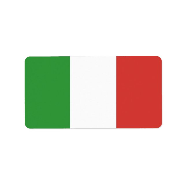 Étiquette Drapeau italien (Devant)