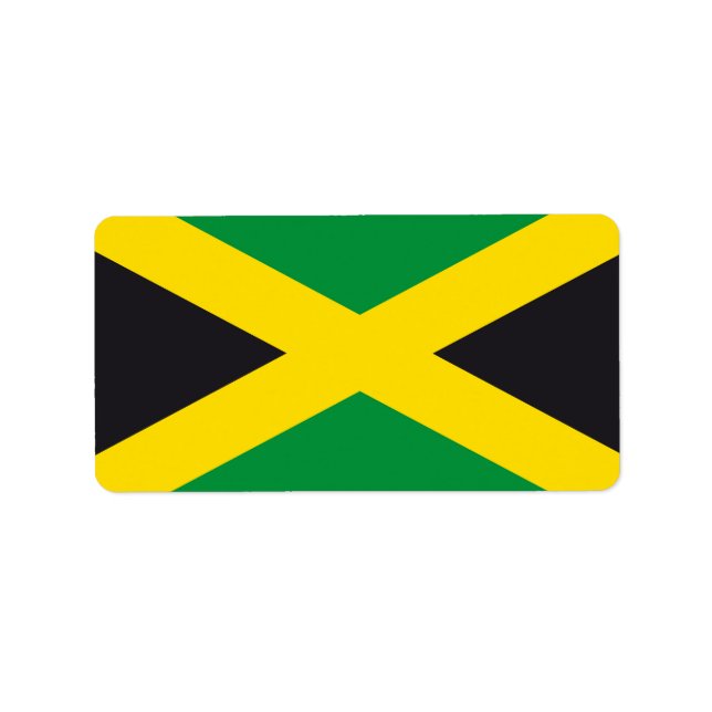Étiquette Drapeau jamaïcain (Devant)