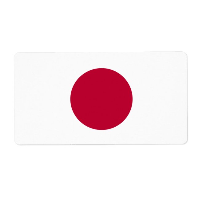 Étiquette Drapeau japonais (Devant)