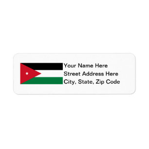 Étiquette Drapeau Jordanie