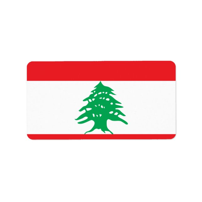 Étiquette Drapeau libanais (Devant)