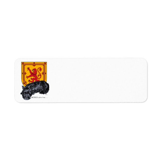 Étiquette Drapeau Lion Rampant Scottie Dog (Devant)
