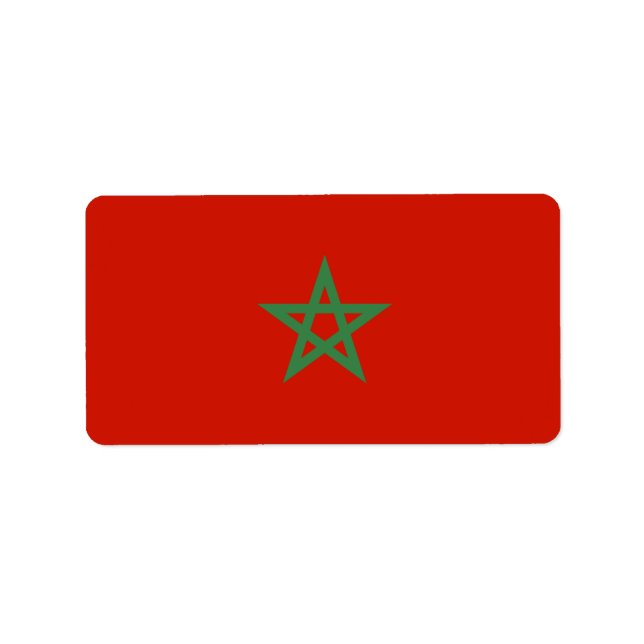 Étiquette drapeau marocain (Devant)
