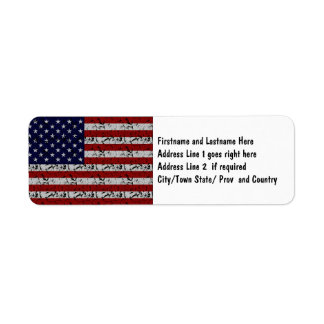 Étiquette Drapeau patriotique américain des États-Unis