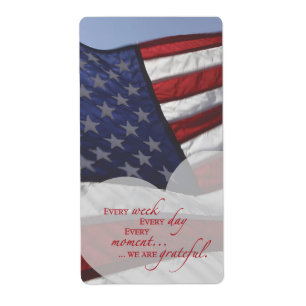 Étiquette Drapeau patriotique de coeur, appréciation