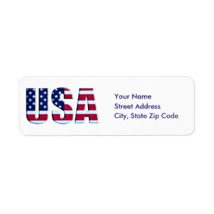 Étiquette Drapeau patriotique fait sur commande Etats-Unis