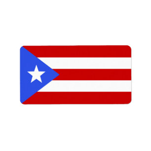 Étiquette Drapeau Porto Rico
