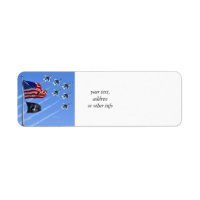 Drapeau POW MIA avec vieille gloire & Thunderbirds