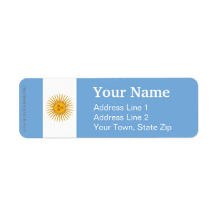 Étiquette Drapeau simple de l'Argentine