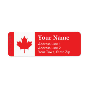 Étiquette Drapeau simple du Canada