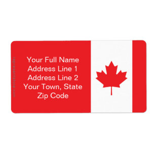 Étiquette Drapeau simple du Canada