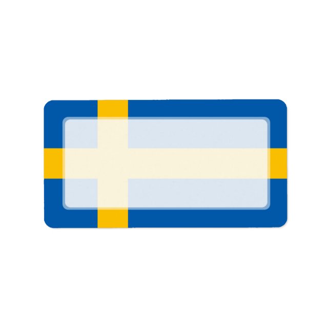 Étiquette Drapeau suédois (Devant)